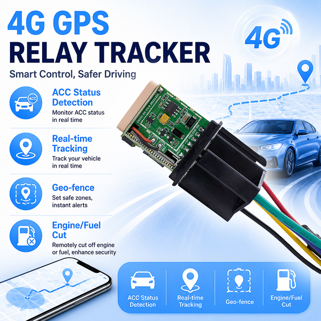 VSGPS Vehicle GPS Relay Car Anti Theft Tracking Device ACC Status Detection Historical Route Playback and Engine on Off Alarm