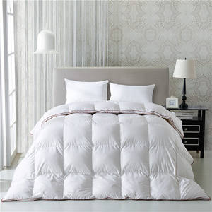 Edredón de <span class=keywords><strong>cama</strong></span> doble cálido de invierno de 200x230cm, edredón de satén con hilo de plumón de ganso blanco para el hogar y el Hotel - Product Image 5