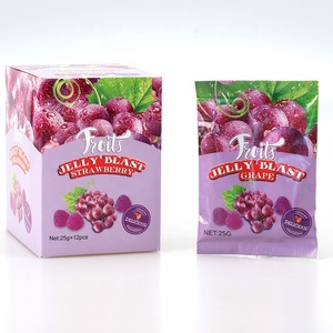 Mỹ Vegan <span class=keywords><strong>Gummy</strong></span> Chew Jelly Kẹo Trong Trái Cây Hương Vị Caramelos Nho Hình Dạng Mô Hình Bao Bì Halal Và Miễn Phí Đóng Hộp Kẹo - Product Image 4