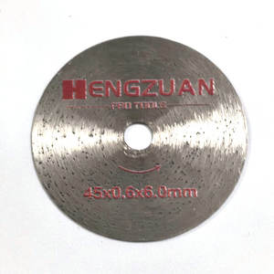 Lame de découpe et de meulage ultra-mince en diamant 45*0.6*6mm, pressée à chaud, pour carrelage, grès cérame, pierre frittée, OEM HENGZUAN - Product Image 2