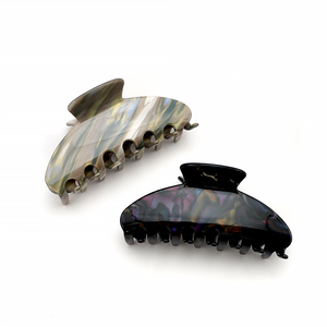 Clips à cheveux en acétate classiques intégrés à l'industrie et au commerce, accessoires de cheveux à la mode et simples, vente en gros - Product Image 1