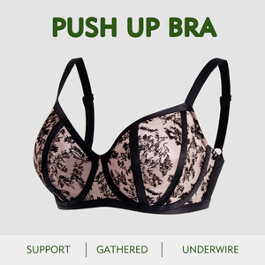 โรงงานขายบราดันทรงแบบมีโครง ขนาดใหญ่พิเศษ ไซส์ 34 36 38 40 42 สำหรับผู้หญิงอกใหญ่  แบบปรับได้ เซ็กซี่  ผ้าลูกไม้  รูปทรงตัวยูด้านหลัง  แบบดันทรง - Product Image 4