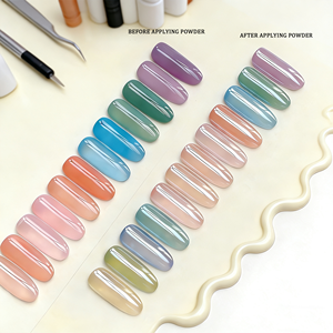 Poudre chromée effet miroir Aurora Moonlight pour nail art, haute brillance, transparente comme la glace, nacré, vente en gros - Product Image 2