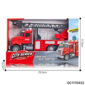 1:18 juguetes de camión de <span class=keywords><strong>bomberos</strong></span> de plástico <span class=keywords><strong>grande</strong></span> de fricción realista para niños con sonido ligero - Product Image 6