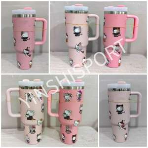 2025 Venta caliente Mini taza de acero inoxidable de Halloween taza de vidrio grabada de moda con cubierta de caño de Asa taza de coche personalizada - Product Image 6