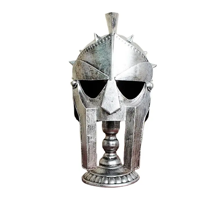 Casco de Metal artesanal para batalla, caballero Medieval, cruzado templario, Guerrero, disfraz, casco de juego de rol
