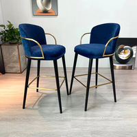 Tabouret de bar design pour la maison, tabouret haut pour restaurant, chaise de réception d'hôtel, chaise de bar, sensation de luxe léger et haut de gamme