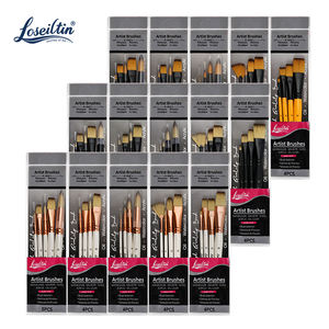 Ensemble de pinceaux aquarelle Loseiltin pour artistes et débutants, poils en nylon, manche en bois, pinceaux pour la <span class=keywords><strong>peinture</strong></span> - Product Image 1