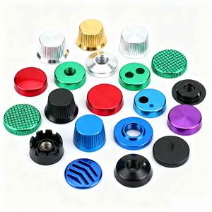 Boutons de potentiomètre moletés en aluminium CNC usiné sur mesure pour interrupteurs audio en métal et plastique de Dongguan, pour contrôle du volume de guitare - Product Image 2