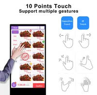 Écran d'affichage publicitaire intelligent sur pied de 55 pouces, lecteur LCD, panneau interactif, écrans tactiles, IP65, système d'exploitation Android, numérique