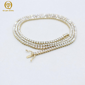 Elegante Collar de Tenis en Oro Rosa, Cadena de Oro de 10K, 14K, 18K, Diamante Cultivado en Laboratorio de Alta Claridad Blanco D con Certificado IGI - Product Image 1