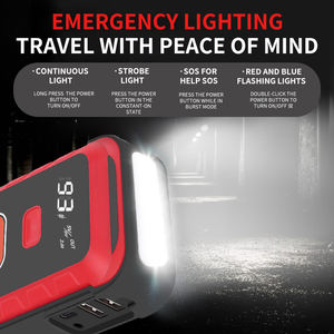 대용량 12V 휴대용 점프 스타터 비상 차량 백업 배터리 (MPPT 컨트롤러 및 손전등 점화 보조 장치 포함) - Product Image 2