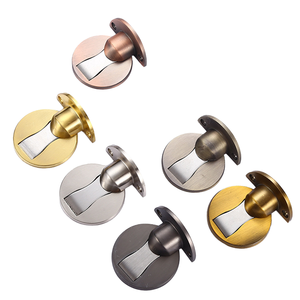 Tope de Puerta Magnético Moderno y Resistente, Antipatadas, Anticolisión, Antirrobo, Invisible, de Acero Inoxidable Negro, para Suelo de Zinc - Product Image 4