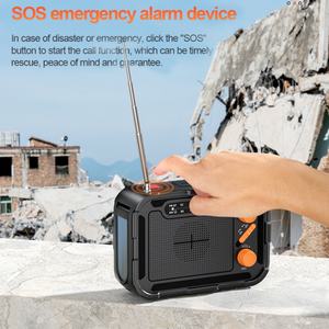 Radio Multifuncional de Manivela, Cargador Solar para Emergencias y Prevención de Desastres, Banco de Energía Portátil de 5000mAh - Product Image 3
