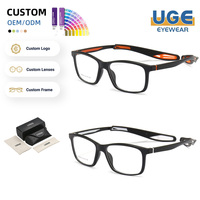 Nouvelle monture de lunettes de vue sport TR90 anti-lumière bleue, amovible et réglable, pour hommes, sport et bureau