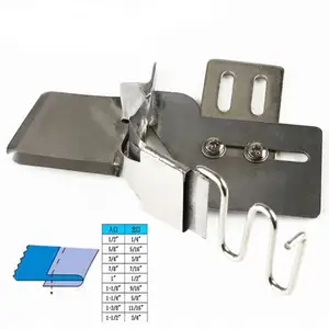 Industrial Sewing Machine Parts Hemming Presser Foot Folder Plastic Webbing Leather Strip Ribbon Pull TubeDY124