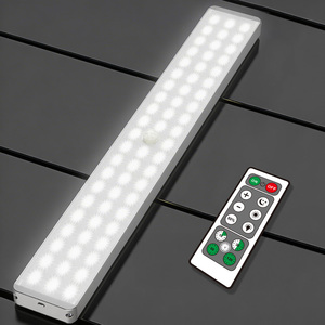 <b>Wireless</b> Motion Sensor LED Night <b>Light</b> USB Rechargeable Dimmable Super Bright LED Strip Lamp Magnetic Stick-on Design for Stairs - Product Image 1