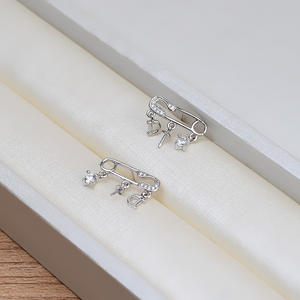 Juego de Accesorios de Plata S925 para DIY, Anillo Abierto de 3mm-4mm, Pendiente Femenino con Colgante de Perla, Base Vacía Personalizable 1326 - Product Image 3