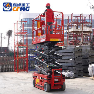 CFMG gunting <span class=keywords><strong>Lift</strong></span> pria pribadi mendorong sendiri <span class=keywords><strong>Platform</strong></span> kerja yang dapat ditinggikan bergerak elektrik hidrolik 6m-14m untuk penjualan - Product Image 6