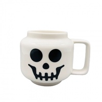 Mug à café/thé en porcelaine mignon avec tête de poupée et motif visage souriant de dessin animé pour enfants - Écologique et compatible lave-vaisselle - Cadeau