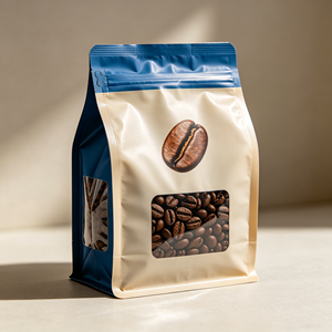 Sac d'emballage pour café en aluminium alimentaire à fond plat carré scellé latéralement, offre spéciale - Product Image 2