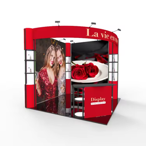 20x20 Caja de luz de Torre giratoria de aluminio plegable de construcción rápida Pantalla de fondo para cabina de Feria Comercial portátil reutilizable para Expo - Product Image 3