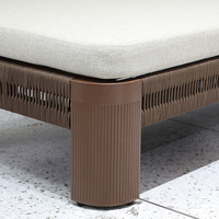Chaise longue de piscine portable de luxe en aluminium, imperméable, avec coussins résistants aux UV, écologique et durable pour cour et parc