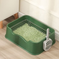 Inodoro de entrenamiento para perros y gatos, rectangular, lavable, de gran capacidad, con bandeja para orina, al por mayor