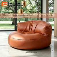 Housse de pouf en similicuir OTAUTAU sans rembourrage pour adultes et enfants, canapé de sol, pouf ottoman, tabouret, chaise SF013