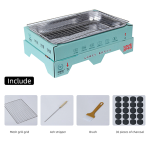 Parrilla portátil <span class=keywords><strong>desechable</strong></span> para acampar al aire libre Parrilla de <span class=keywords><strong>barbacoa</strong></span> pequeña plegable con carbón para uso doméstico para barbacoas para acampar - Product Image 6