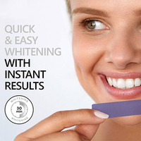 Glorysmile V34 Bandes blanchissantes violettes avec technologie de correction de la couleur, respectueuses de l'émail, gel PAP, logo personnalisé