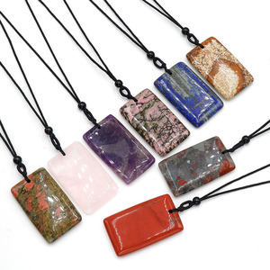 Vente en gros de bijoux en pierres précieuses en cristal naturel <span class=keywords><strong>Pierre</strong></span> de guérison Agate Eastern Power Collier à pendentif à breloque pour porter chance - Product Image 4