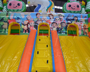 Castillo Inflable Gigante con Temática <span class=keywords><strong>de</strong></span> <span class=keywords><strong>Cocomelon</strong></span>, Directo <span class=keywords><strong>de</strong></span> Fábrica, con Tobogán Doble y Pista <span class=keywords><strong>de</strong></span> Obstáculos, Castillo Hinchable <span class=keywords><strong>de</strong></span> PVC - Product Image 5