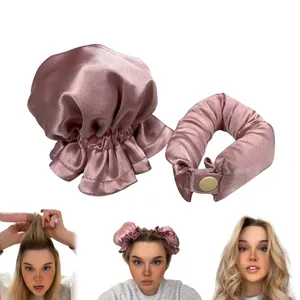 Bigoudi en satin Offre Spéciale sans chaleur, bandeau à friser doux sans chaleur pour cheveux longs et cheveux courts