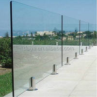 Daiya amovible piscine balustrades avec balustrade en verre