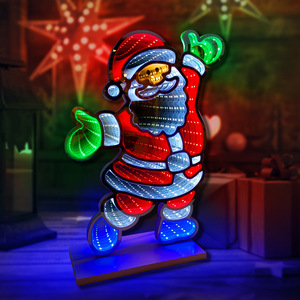 Tùy Chỉnh Neon Ngàn Lớp Gương Giáng Sinh Trang Trí Kỳ Nghỉ Bầu Không Khí Ánh Sáng Sáng Sáng Tạo Đảng Món Quà Ánh Sáng Nhà Deco - Product Image 5