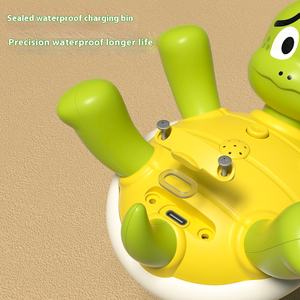 Jouet <span class=keywords><strong>de</strong></span> <span class=keywords><strong>bain</strong></span> tortue en plastique ABS écologique BJQ OEM, arroseur d'eau, jeu <span class=keywords><strong>de</strong></span> lancer d'anneaux pour enfants, emballage en boîte <span class=keywords><strong>de</strong></span> couleur - Product Image 3