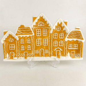 Service de table en dolomite en forme de <span class=keywords><strong>maison</strong></span> de <span class=keywords><strong>pain</strong></span> <span class=keywords><strong>d</strong></span>'<span class=keywords><strong>épices</strong></span> de Noël, assiettes en céramique pour le petit-<span class=keywords><strong>d</strong></span>éjeuner, pour la <span class=keywords><strong>maison</strong></span> et les restaurants - Product Image 4