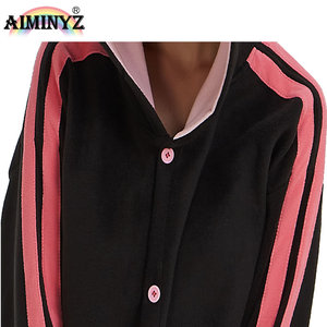 AIMINYZ Wholesale New Arrival Cute Black Cat Loose Onesie Homewear Women Comfortable Loose Animal Pajamas <strong>Hoodie</strong> for Adult - Product Image 5