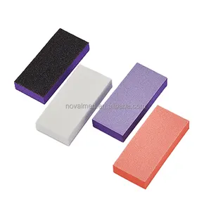 Disposable Nail Supplies Wholesale Orange nail Sponge Buffer Blocks 2 Sides Rectangle Nail Slim Buffer