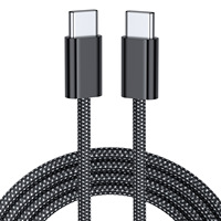 Kabel Data Nylon JILIAN Tipe-C 60W/240W Pengisian Cepat untuk Ponsel & Earphone