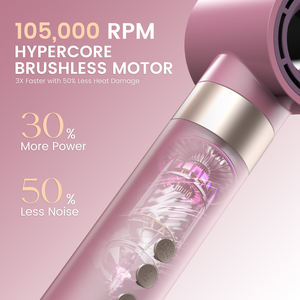 <span class=keywords><strong>PRITECH</strong></span> 6 en 1 de alta velocidad de aire caliente Styler 105000RPM potente secador de pelo cepillo o rizador - Product Image 2