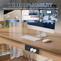 Prise de courant encastrable pour meuble, 2 prises CA, USB-C, USB-A, station de charge de bureau intégrée pour armoire, table de chevet, usage hôtelier