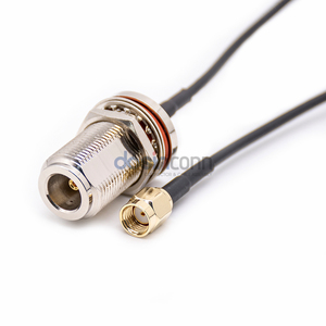 สายต่อขยาย RF แบบกันน้ำ หัวต่อ N ตัวเมียแบบ Bulkhead ไปยัง <span class=keywords><strong>RP</strong></span> SMA ตัวผู้ สาย RG174 สำหรับเสาอากาศและระบบดาวเทียม - Product Image 3