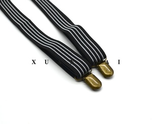 <span class=keywords><strong>Tirantes</strong></span> elásticos para pantalones <span class=keywords><strong>de</strong></span> <span class=keywords><strong>hombre</strong></span> con cuatro clips, <span class=keywords><strong>de</strong></span> 2.5 cm, a rayas, con correas ajustables y clips metálicos. - Product Image 4