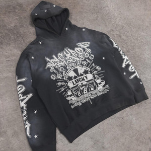 Pull à capuche pour hommes avec impression DTF personnalisée de marque privée pour hommes OEM service hoodies hommes meilleur fabricant - Product Image 2