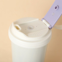 Mug isotherme en acier inoxydable de 500 ml (17 oz) avec infuseur à thé indépendant et couvercle hybride anti-poussière avec paille intégrée