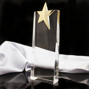 Prix en cristal en forme d'étoile Trophée étoile en verre de cristal pour la gravure Cadeau Paque de cristal vierge - Product Image 4