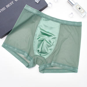 Vente en gros de shorts personnalisés pour hommes sous-vêtements masculins <span class=keywords><strong>boxer</strong></span> Vente en gros de sous-vêtements sexy en soie sans couture pour hommes - Product Image 4
