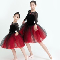 Robe de danse de spectacle de Noël, robe de danse classique en velours noir, tenue de danse de ballet, performance scénique, fête, costume de princesse lyrique